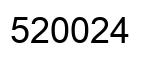Number 520024 black image