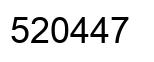 Number 520447 black image