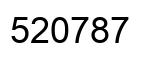 Number 520787 black image