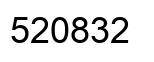 Number 520832 black image