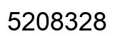 Number 5208328 black image