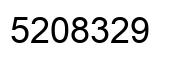 Number 5208329 black image