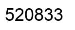 Number 520833 black image