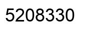 Number 5208330 black image