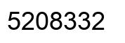 Number 5208332 black image