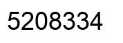 Number 5208334 black image
