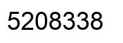 Number 5208338 black image