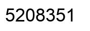 Number 5208351 black image