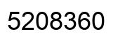 Number 5208360 black image