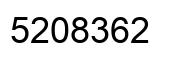 Number 5208362 black image