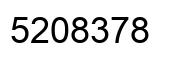 Number 5208378 black image