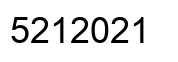 Number 5212021 black image