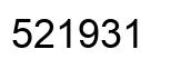 Number 521931 black image