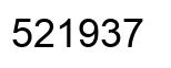 Number 521937 black image