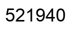 Number 521940 black image