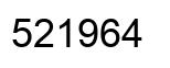 Number 521964 black image
