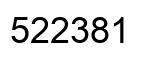 Number 522381 black image