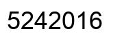 Number 5242016 black image