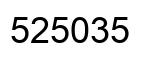 Number 525035 black image