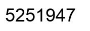 Number 5251947 black image
