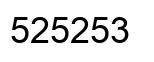 Number 525253 black image