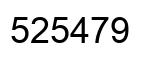 Number 525479 black image