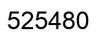 Number 525480 black image