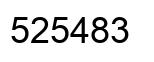 Number 525483 black image