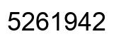 Number 5261942 black image