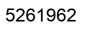 Number 5261962 black image