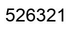 Number 526321 black image