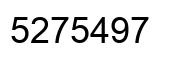 Number 5275497 black image