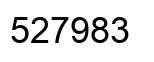 Number 527983 black image
