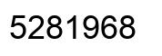 Number 5281968 black image
