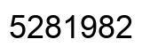 Number 5281982 black image