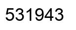 Number 531943 black image