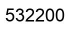 Number 532200 black image