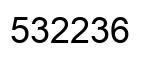 Number 532236 black image
