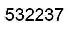 Number 532237 black image
