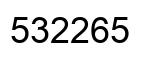 Number 532265 black image