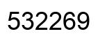 Number 532269 black image