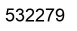 Number 532279 black image