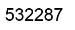 Number 532287 black image