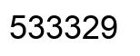 Número 533329 imagen negro