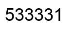 Número 533331 imagen negro