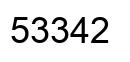 Number 53342 black image