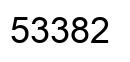 Number 53382 black image