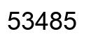 Number 53485 black image