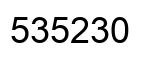 Number 535230 black image