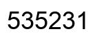 Number 535231 black image